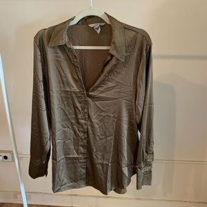H&M satin button down blouse, L